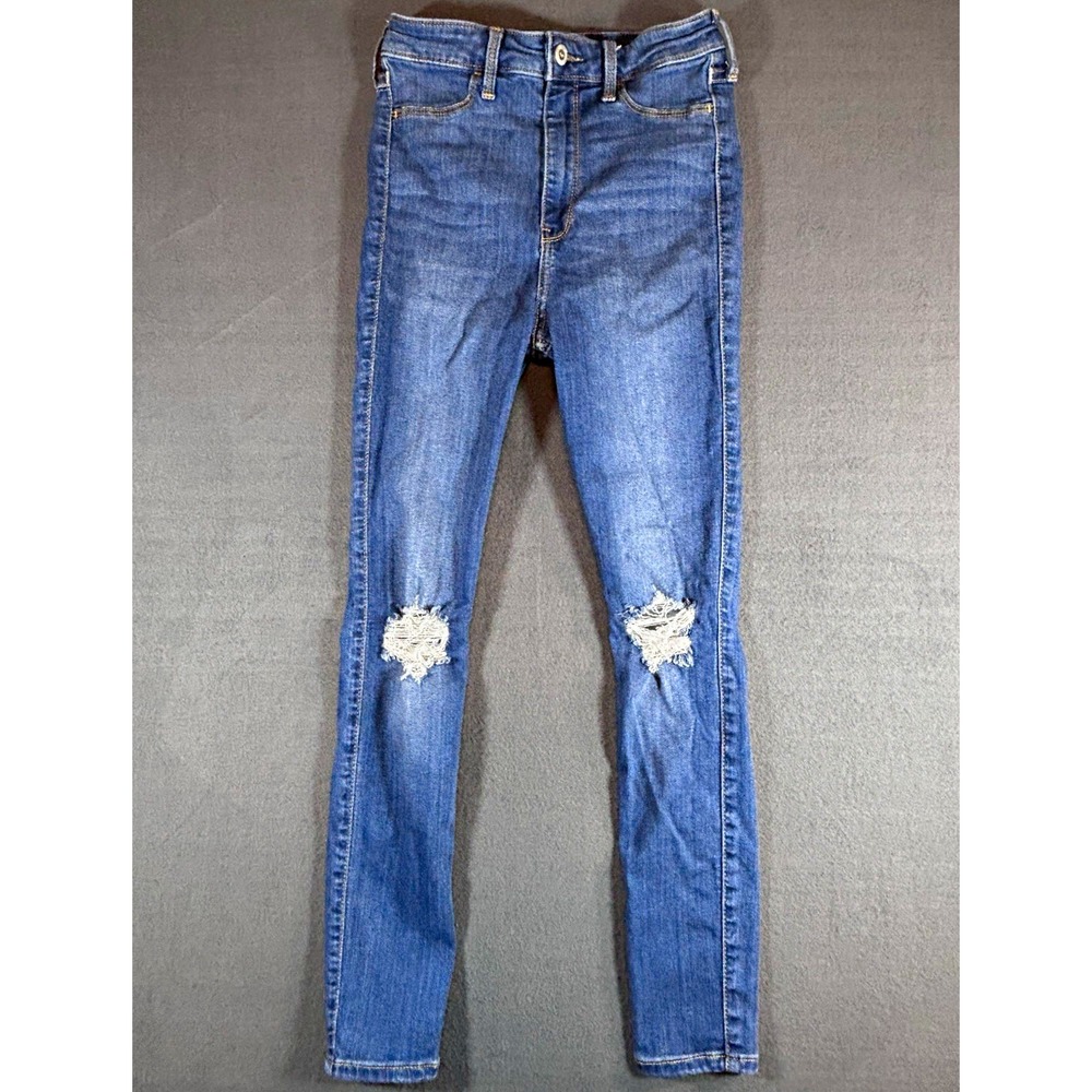 Hollister Womens Jeans 3S W26 L26 Ultra High Rise Skinny Distressed Stretch Y2K